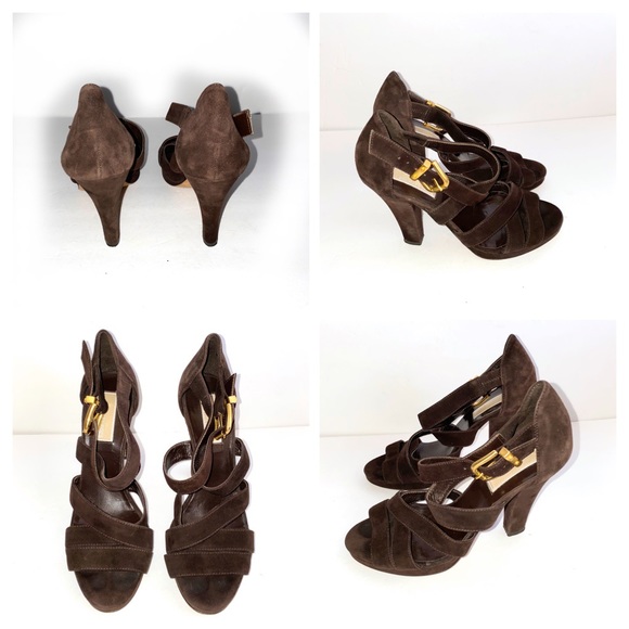 MICHAEL KORS SUEDE PLATFORM HEELS - Picture 7 of 8